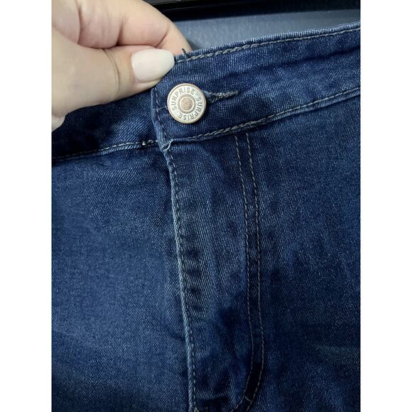 Surprise Jean Shorts Size 5XL with Animal Print Distressing Stretchy - Picture 7 of 10